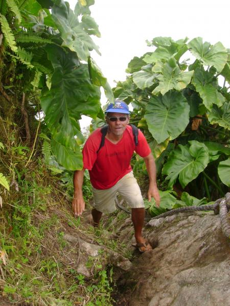 Escalade du sommet en tong